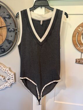 Free People Cozy Cool Girl Tank Bodysuit size M